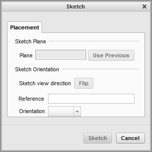 Parametric Modeling Fundamentals 1-11 Defining the Sketching Plane The sketching plane is a reference location where two-dimensional sketches are created.