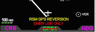 Basemap Position Source and Reversion Position and flight plan data for the basemap is provided at all times by GPS1, except when GPS2 is the navigation source coupled to the HSI.