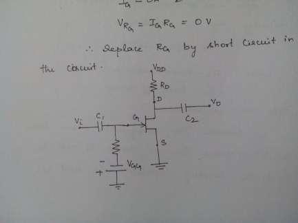 FIXED BIAS CONFIGURATION Consider the configuration shown below which includes the AC levels v i and V O and the coupling capacitors (C 1 and C 2 ).