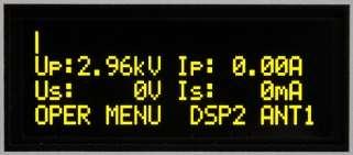 Changing of DSP allows user to watch couple of basic parameters of the PA in operation mode without input
