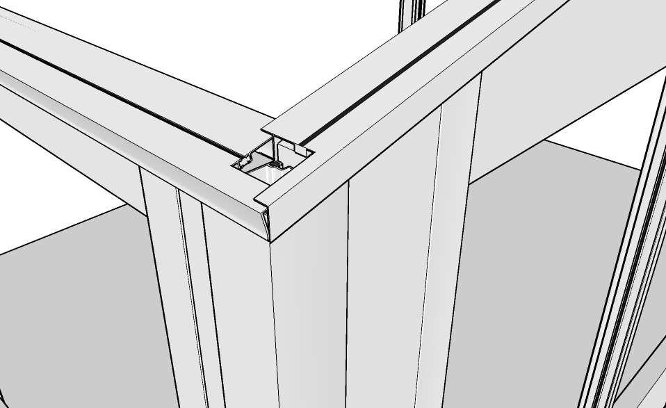 Cap the front wall with F-Channel. The extended lip of the F-Channel should be installed to the inside of the enclosure. The F-Channel will also require a notch where it meets the side walls.