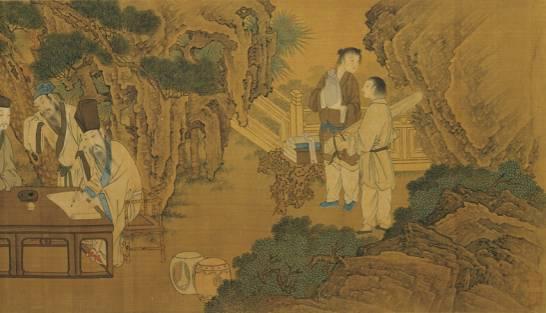 This painting was done in 1703 that Leng was asked to imitate Ch iu Ying s same work. However, he did not copy all the context.