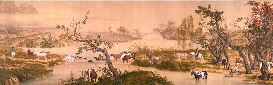 progress of the animation 1. All the human figures and horses in the painting disappear. 2.