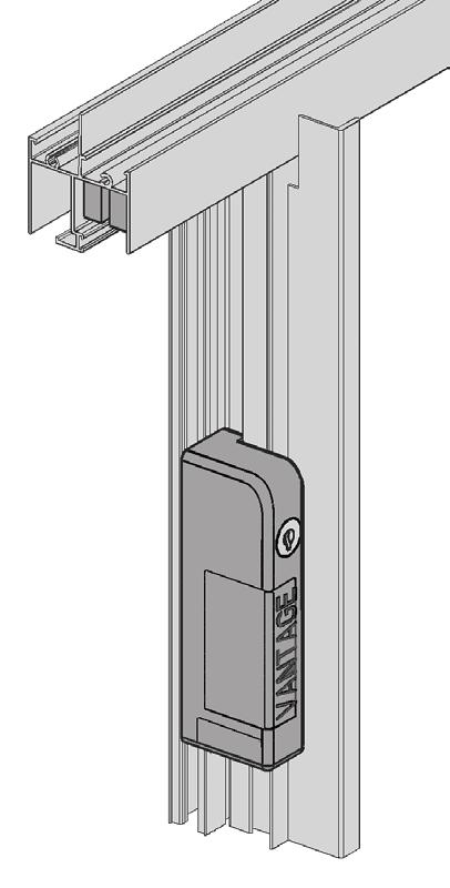 RESIDENTIAL SERIES Series 502-504 OPTIONAL CENTRE VENTILATION KEYLOCK Replaces: Aug 03 Scale: NOT TO SCALE This custom ventilation keylock has been designed to lock the