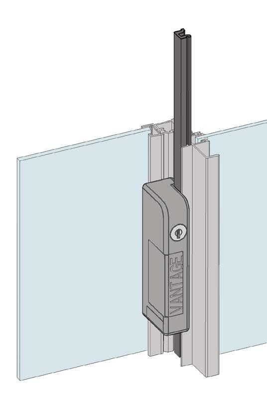 The lock shaft throws into heavy duty nylon block located in the window head channel.