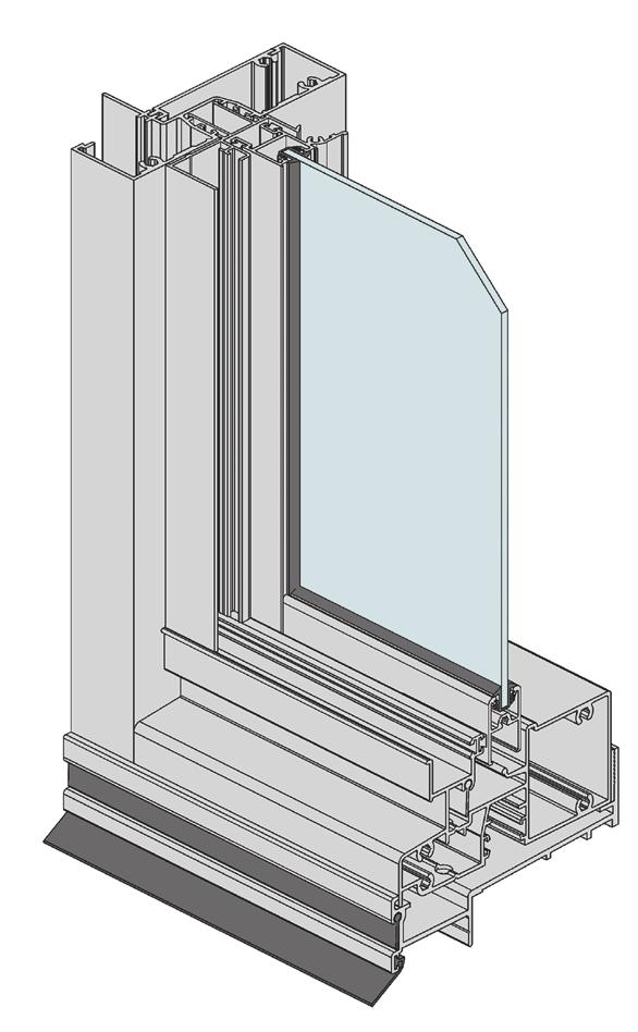 Series 502-504 ALTERNATIVE SLIDING SASHES INTO COMMERCIAL FRAMING Replaces: Aug 03 Scale: half full size