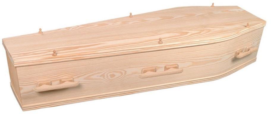 Solid Pine (Brighton) 410 Upton - Elm - Simple foil coffin Solid Oak