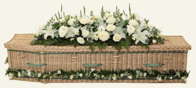 designs can be woven into the coffin.