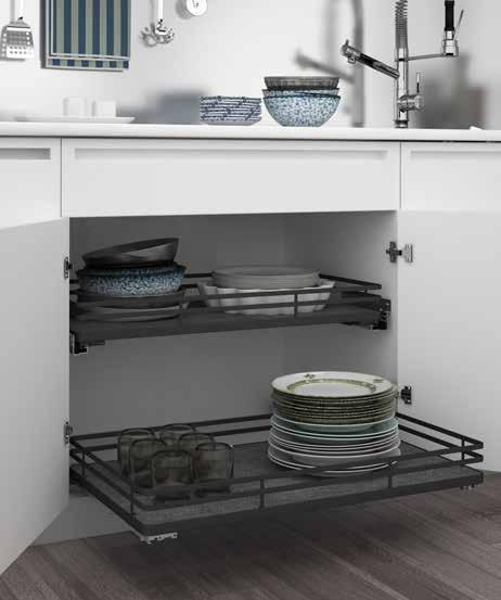 NEW COLOR NEW COLOR kitchen 22 Solid Bottom Pullout Shelves Rev-A-Shelf s 5330 Pullout Shelves now feature beautiful orion gray solid bottoms!