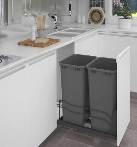 NEW COLOR NEW COLOR kitchen 24 Steel Bottom Mount Waste Containers Rev-A-Shelf s 53WC Series is now available in orion gray!