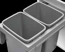 rated slides with soft-close and pre-assembled door mount brackets.. 8 Qt. Bins for Compost Material 33 Double 35 Qt. and Double 8 Qt.