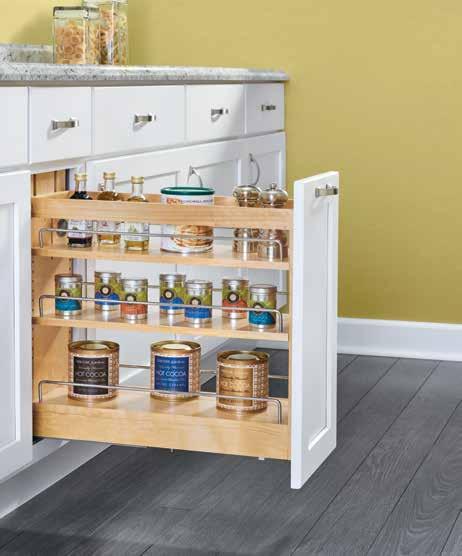 NEW SIZE NOW WITH SOFT-CLOSE kitchen 36 Drawer/Door Tiered Maple Base Organizers Rev-A-Shelf s popular 448 Series is now available with a new size!