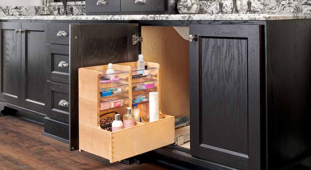 Maple L-Shaped Vanity Organizers vanity 10 Conveniently store items while maximizing your