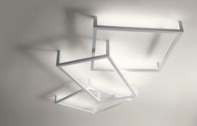 90, 2x54 for neon tubes, surface mounted Lighting fixture Square shape frame104x104, 2x39 for