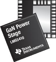 LMG3410: 600V/70mΩ 12A GaN Power Stage Slew rate control by one external resistor: 30 V/ns to 100 V/ns Integrated direct gate driver with zero common source