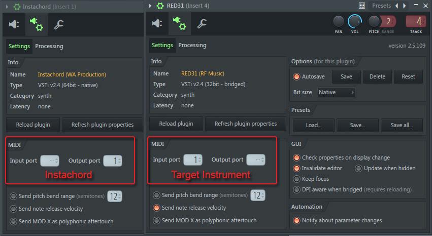 Example2 - FL Studio Insert instachord as a new instrument and