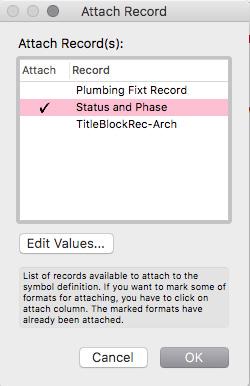 To attach records to a symbol; right-click on the symbol within the Resource