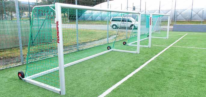 Football Goals 5x2 m 800 1500 Portable aluminum football goals 5x2 m with wheels, main frame made of oval profile 120x100 mm The main frame made of special reinforced oval aluminum profile 120x100 mm.