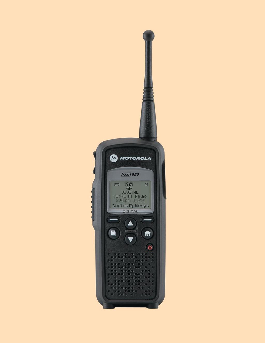 Digital On-Site Two-Way Radio Features Antenna Volume Controls Audio Jack Connect audio accessories Push-To-Talk (PTT) Button Option Keys Use to select display options Home Key Menu Key Use to exit