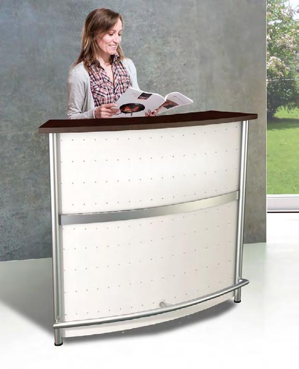 Counter Florenz, Counter front with brochure holders Florenz An attractive and compact counter/reception desk, in