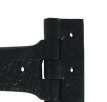 12 Cast T Hinge 73226 - Black Smooth Finish Overall Size: 318mm x 102mm Fixing