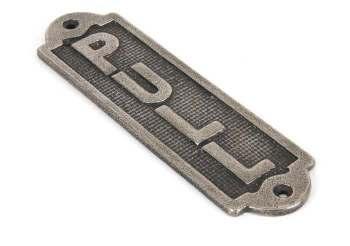Pewter. Pull Sign 83684 antique Overall Size: 168mm x 48mm Fixing Centres:  Pewter.