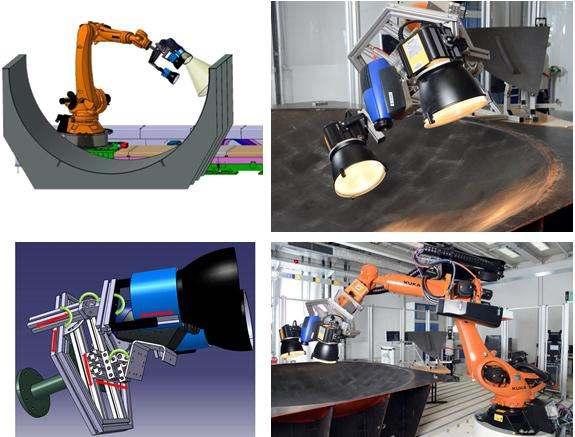 Figure 3: Robotic end-effector mounted on industrial robot The proposed system and schemes are evaluated and verified experimentally.