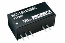 NCS1 Series SELECTION GUIDE FEATURES UL 9 recognised 4:1 Wide range voltage input Operating temperature range -4 C to 15 C with derating 1kVDC Isolation Hi Pot Test 3.
