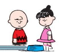 cartoon symbols and sound effects that Charles Schulz uses to show what characters are doing,