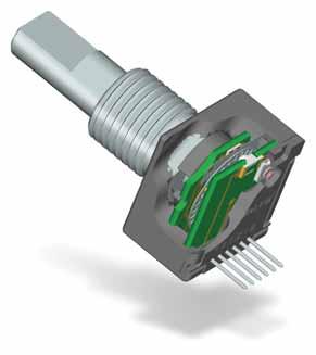 The EM14 14 mm optical encoder is ideal for use as a digital panel control in human-to-machine interface (HMI) applications where long rotational life,reliability,and small package size are essential.