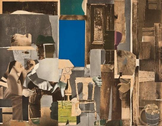 RBearden / 1970 Romare Bearden (1911-1988) The Gamble, 1968 mixed media collage of various papers, gouache, watercolor