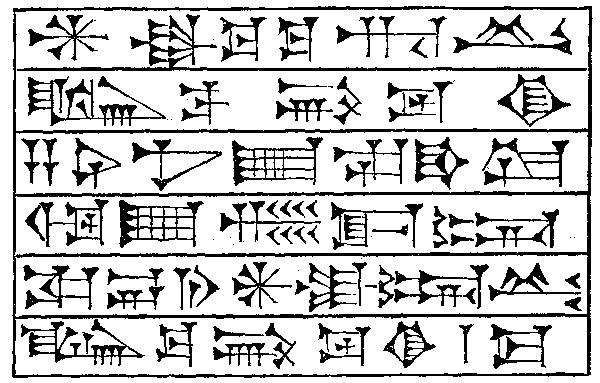 Writing System Identify a unique characteristic of the