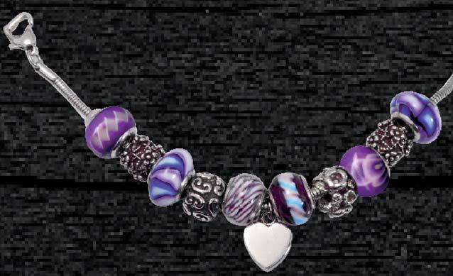 Forever Purple Style: 1004 Purple (Beads as shown) 7 L 8 L 9 L Choose between ash-holding heart or