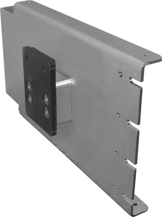 Insert the 3/4'' Slide Spacer between the Channel Slide and the Mounting Bracket and