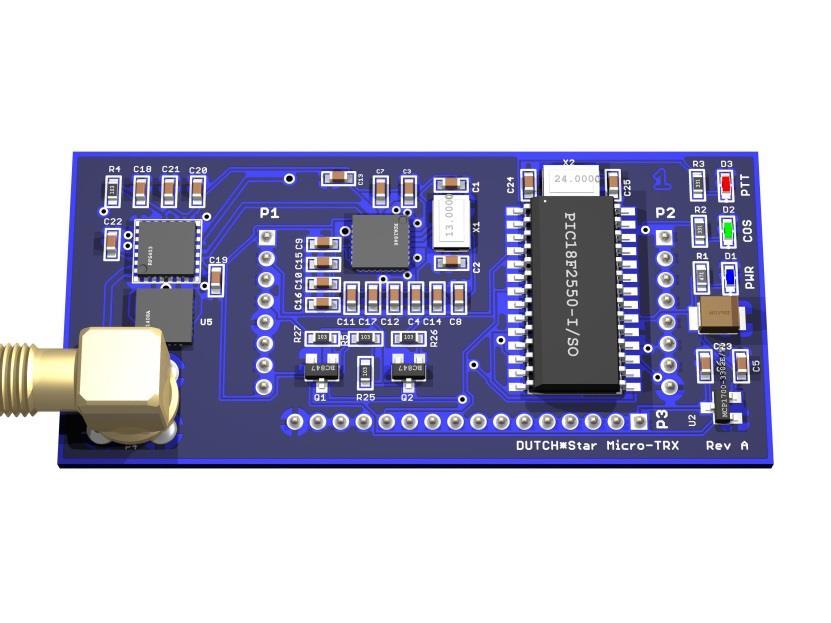 DUTCH*Star Pi Transceiver Board Fits on Pi GMSK Modem board