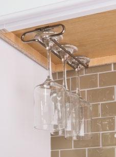 B-BAC-R (Brushed Oil Rubbed Bronze) B-PC-R (Polished Chrome) shown above B-SN-R (Satin Nickel) olds 2 bottles Mounts to underside of cabinet shelf
