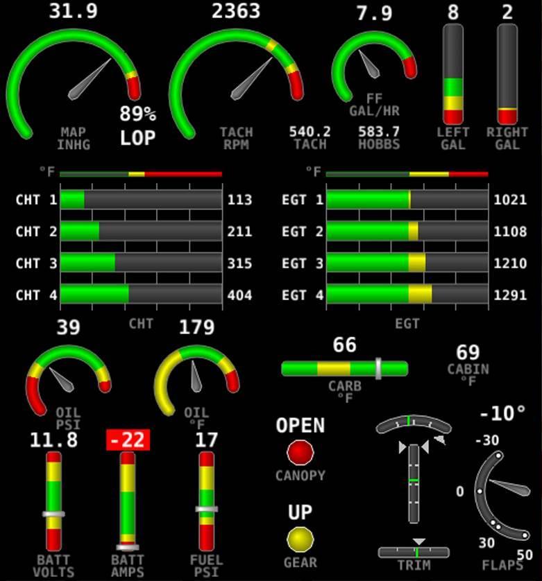 5. EMS Operation This chapter describes SkyView SE EMS functionality and a few of the advanced ways to use it to monitor the health and operation of your engine.