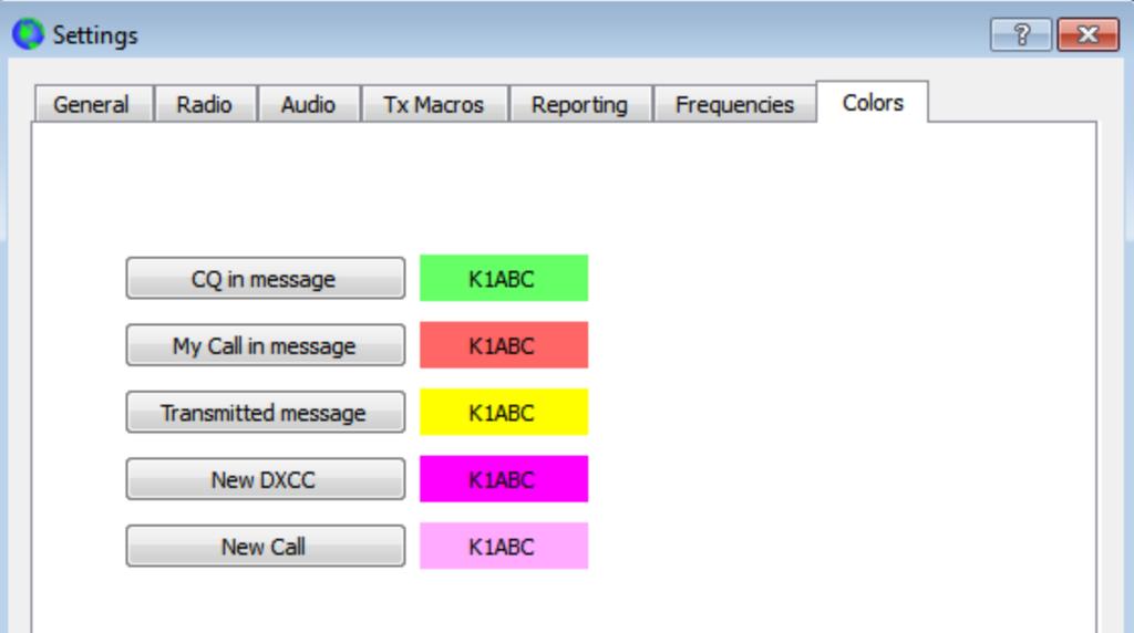MAIN SCREEN MESSAGE COLOR I ve changed my New DXCC to blue