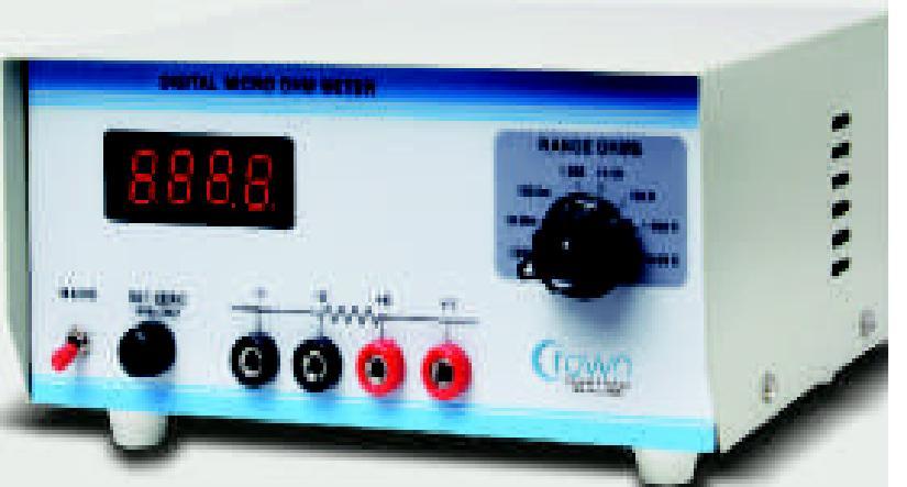 DIGITAL MICRO OHM METER Chino s made DIGITAL MICRO OHM METER is a compact high reliability 3 ½ digit instrument suitable for measurement of resistivity of copper wires from 70 SWG to 50 SWG
