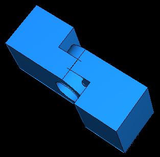 Click OK when the arrow points downward. Abaqus/CAE positions the two hinge pieces so that the two flange holes are coaxial. 10.