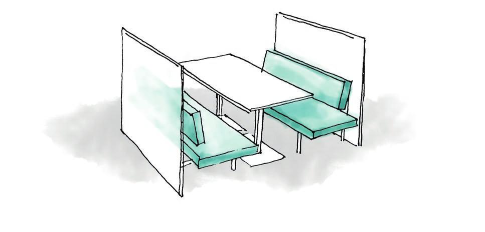 Capacity 6   rectangular lounge 4 freestanding oval table rectangular lounge 66 ganged