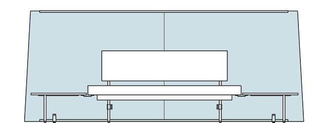 sylvi statement of line 97 Back Panel for Ganged Applications Back Panel 66L or 66R use with rectangular lounge 4 & ganged table 4 66 Left 66