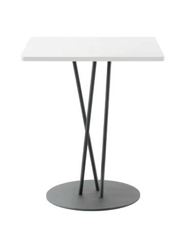 PL071/0 55 55 cm PL072/0 44 40 cm (lower table top) 32 44 cm (upper table top) Side table PL071/0 Base plate and diagonal braces with metal-effect anthracite coating, white HPL table top, ABS edge,
