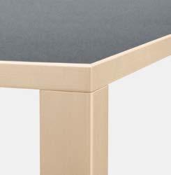 Table top surface HPL or beech veneer.