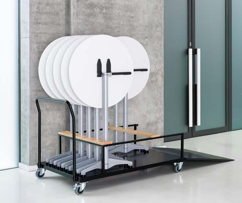 Content Storage and transport systems 1003PIR. pivot Easy transport, space-saving storage. Thanks to intelligent solutions, even large tables can be easily handled and stored to save space.