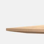 the edge, 2 mm ABS edge band, slightly rounded at the top and bottom, radius 3 mm Also available as ABS 70 High-quality, circumferentially bevelled edge Table top 30 mm thick, made of MDF,