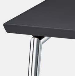up is a shapely and stable folding table, easy to handle thanks to its non-wearing and maintenance-free folding mechanism.