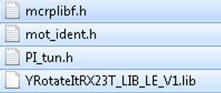YRotateItRX23T_Library Description Header file for the Math Library block Header file for the Motor