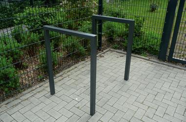 Bicycle lean-on hoops Lean-on hoop made of steel tube for casting in concrete, hot-dip galvanized or optionally powder-coated in DB 703 total height approx.