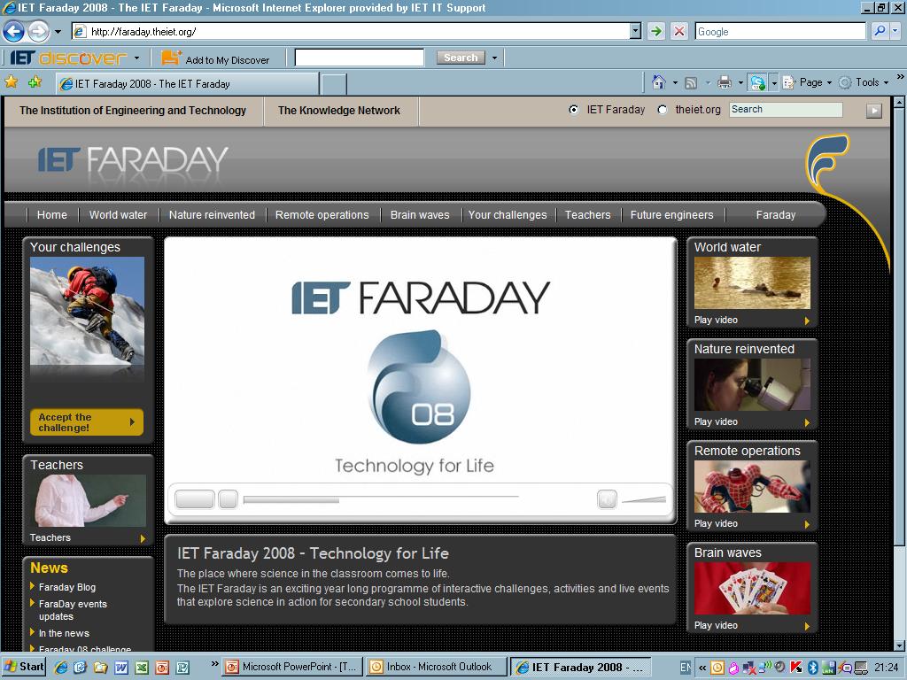 IET Discover Faraday website
